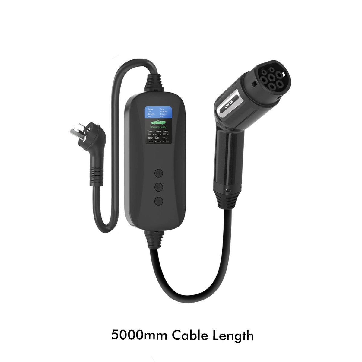 Deta 3.6kW 15A Portable EV Charger with 5m Cable DEVP15B