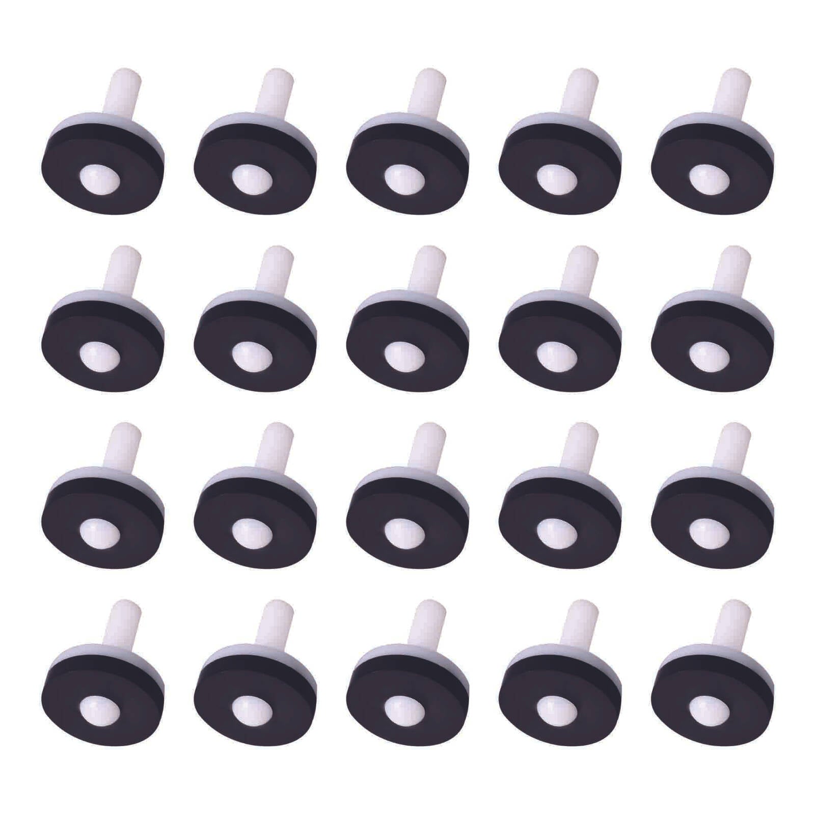 Kinetic 12mm Standard Nylon Tap Valve Black - 20 Pack