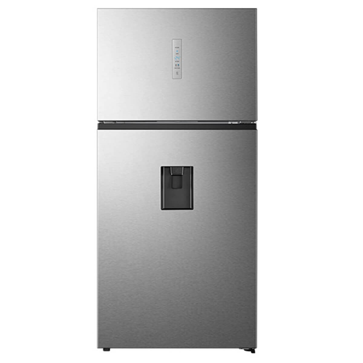 Hisense 496L Top Mount Fridge - Stainless Steel - Non-Plumbed Water Dispenser - Frost Free - HRTF497SW