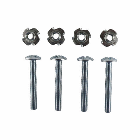 Everhang M8 x 60mm Zinc Plated Steel Tee Nut and Bolt - 4 Pack