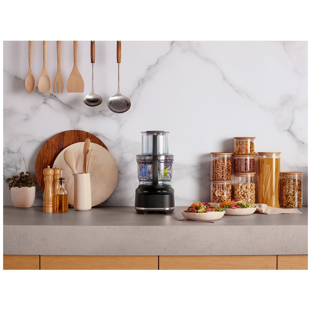 Breville the Paradice 9 food processor - Paradice Kit dicing, 605W, Black Truffle - BFP638BTR