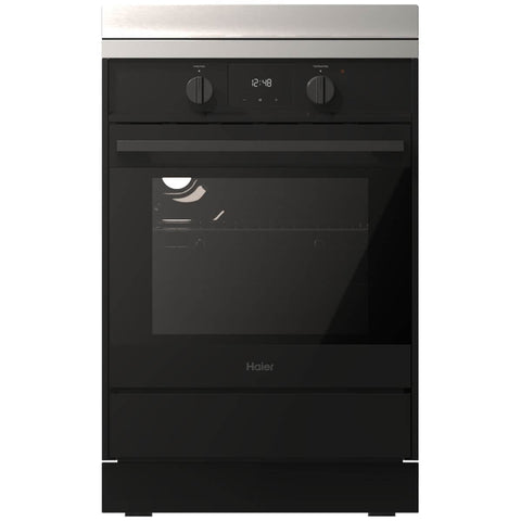 Haier 60cm 500 Series Freestanding Induction Oven - Black, Air Fry, Steam Clean, 11 Functions - HOR60S11IBX2
