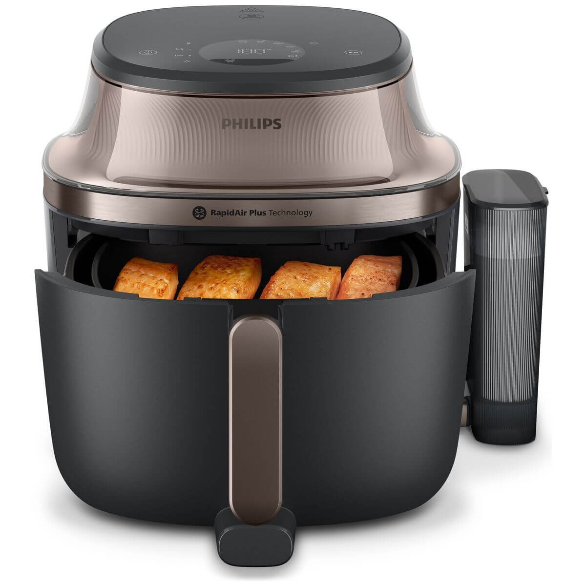 Philips 5000 Series 7.2L XXL Airfryer with Steam - SteamFry, RapidAir Plus, Black - NA547-07