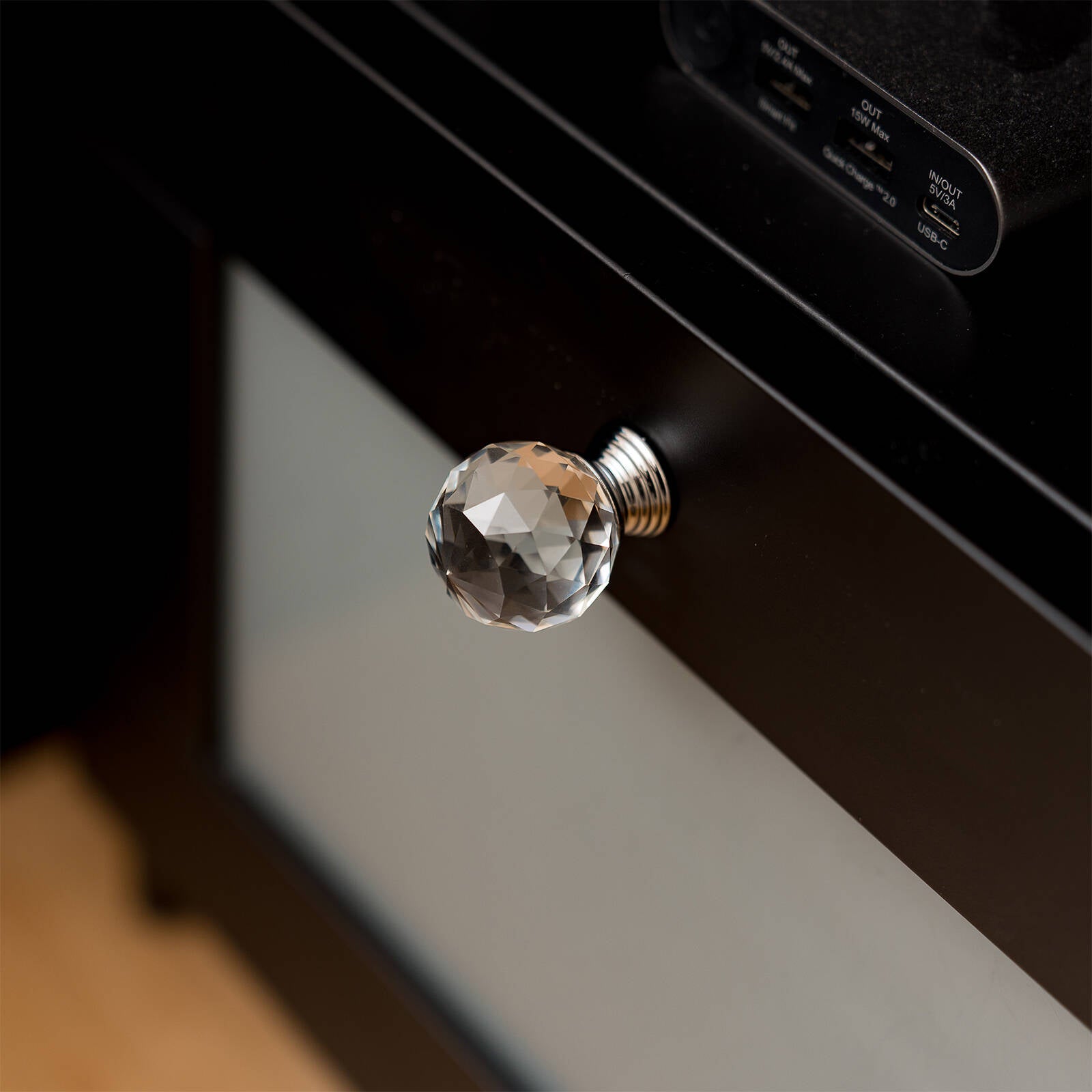 Taskmaster 30mm Crystal Steel Cabinet Knob 4 Pack