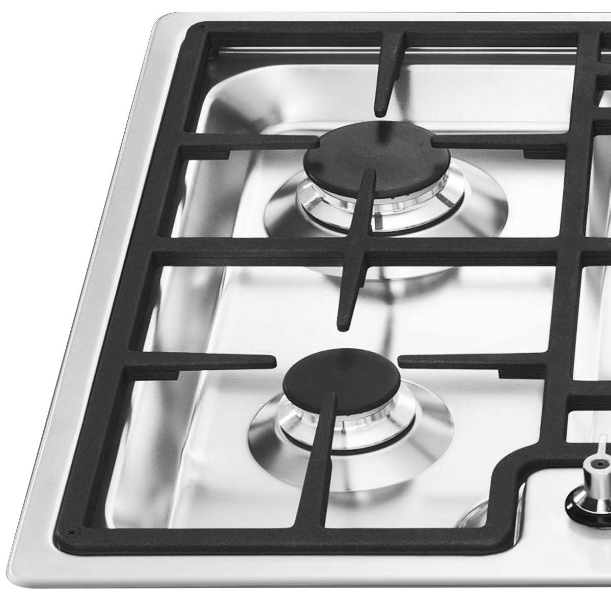 Smeg 72cm 5 Burner Gas Cooktop - Stainless Steel - Ultra-Rapid Wok Burner - Flame Failure Device - PGA75-4
