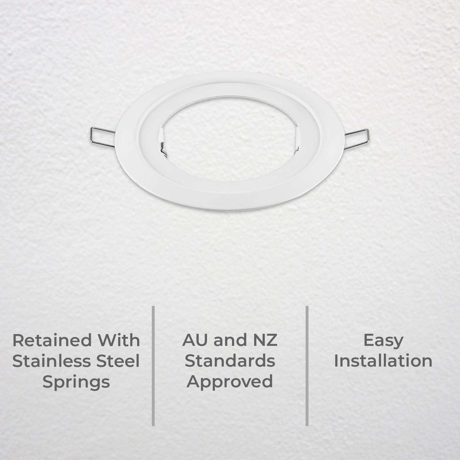 Deta 90mm Downlight Conversion Plate for 115-190mm Cutout, Metal, Indoor DET009