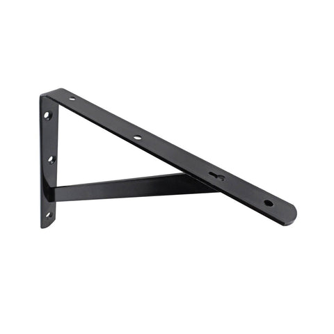 Carinya Straight Stayed Bracket Black 250 x 200mm Heavy Duty Steel - SuperSaverAU - view 1