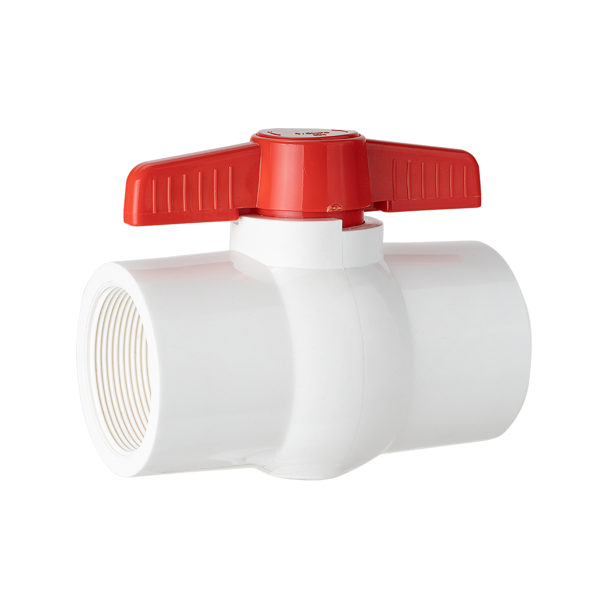 Holman 50mm PVC Pressure Ball Valve, ABS Plastic Flow Valve, White/Red