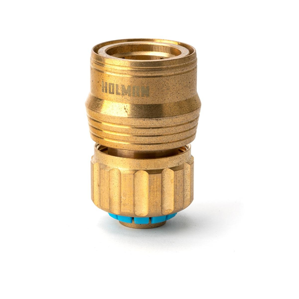 Holman 18mm Brass Grip n Lock Snap-On Hose Connector, Outdoor