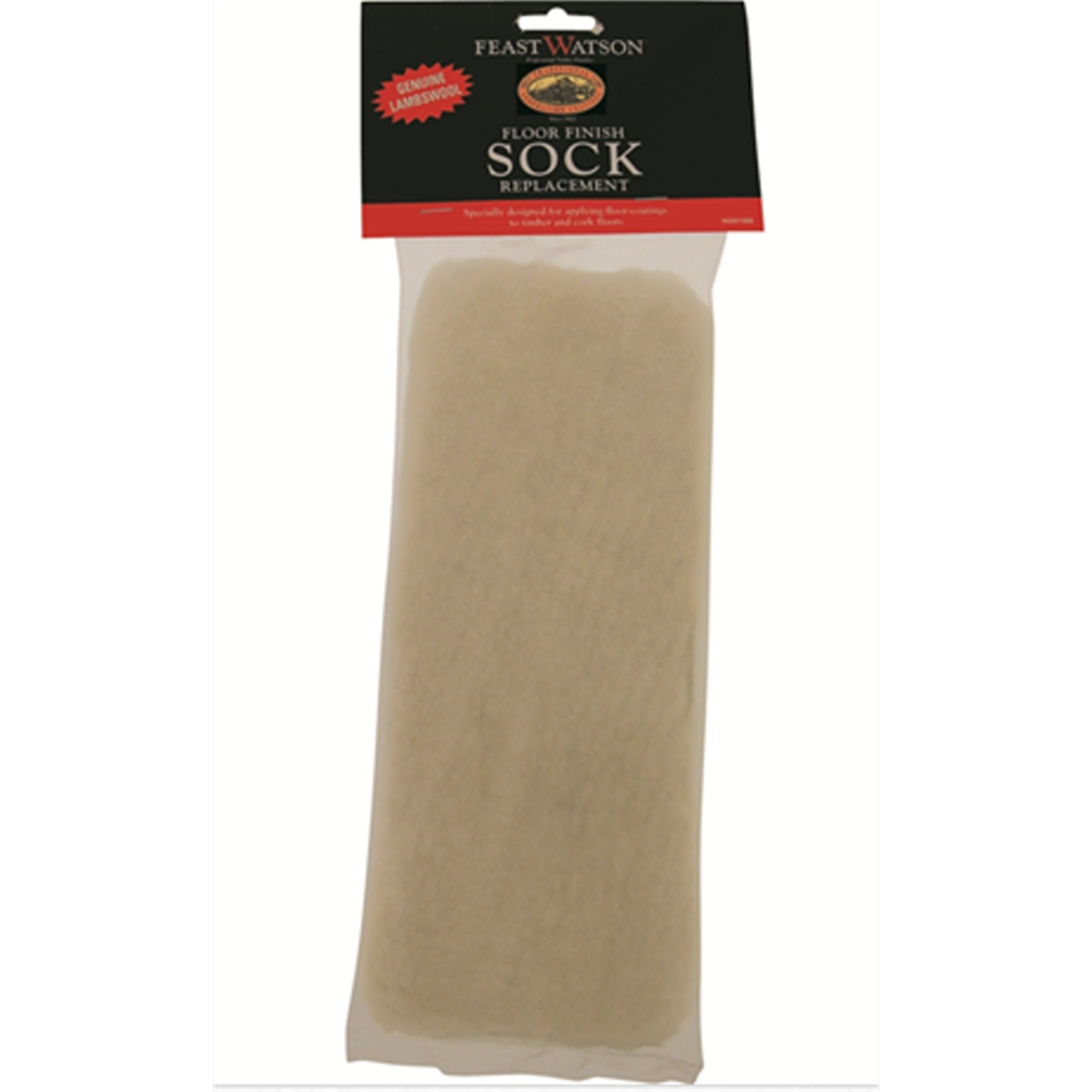 Feast Watson Floor Finish Applicator Sock - 250mm - Lamb's Wool - Easy Wash - SuperSaverAU - view 1