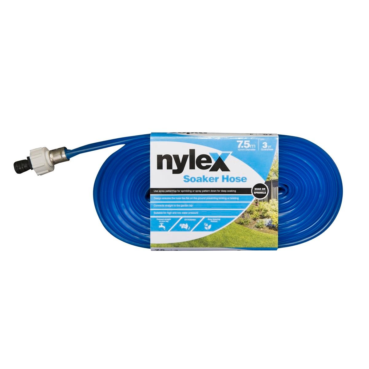 Nylex 12mm x 7.5m Soaker Hose UV Resistant Outdoor