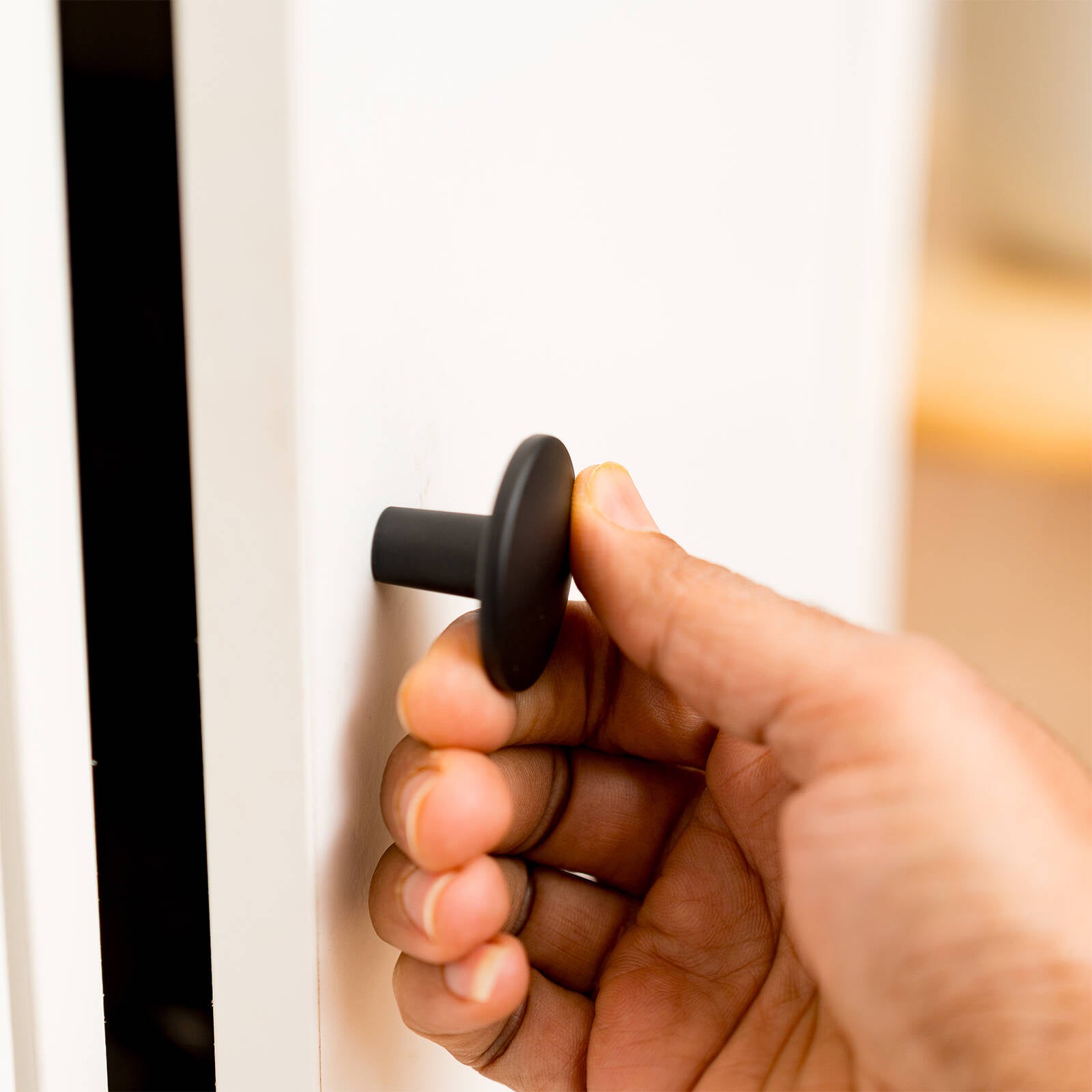 Taskmaster 37mm Matte Black Steel Cabinet Knob