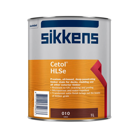 Sikkens 1L Walnut Cetol HLSe Timber Finish, Oil Based UV Resistant Exterior Satin Stain