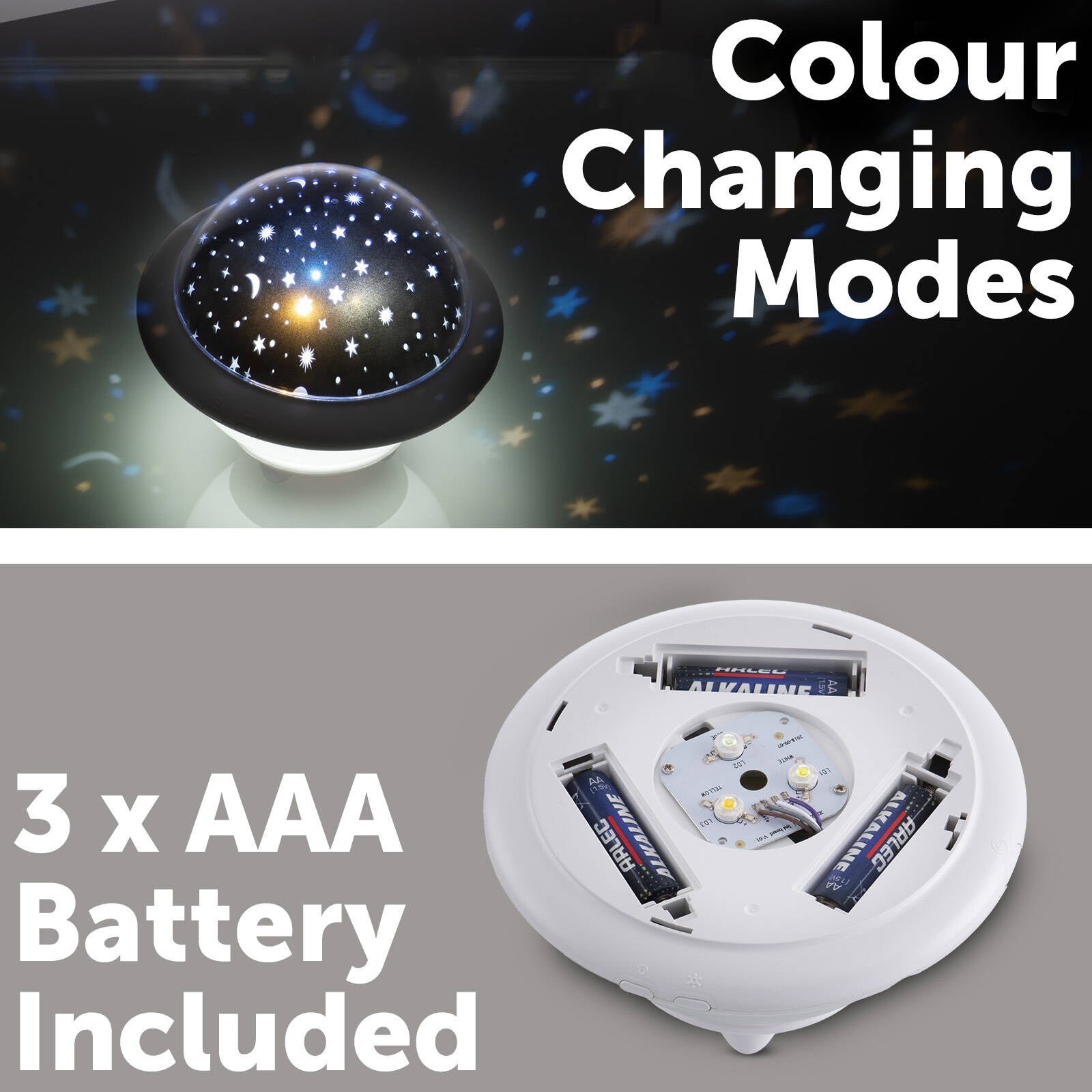 Arlec UFO LED Projector Night Light, Adjustable Brightness NL0073