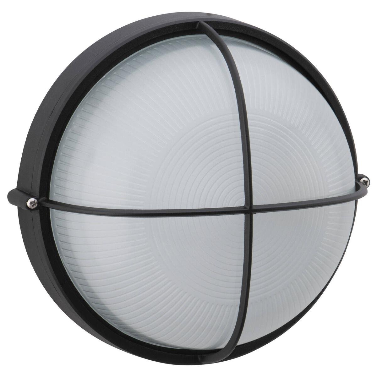 Arlec Large Kent Aluminium Bunker Light E27 60W 240V Outdoor Hardwired ABL368BK