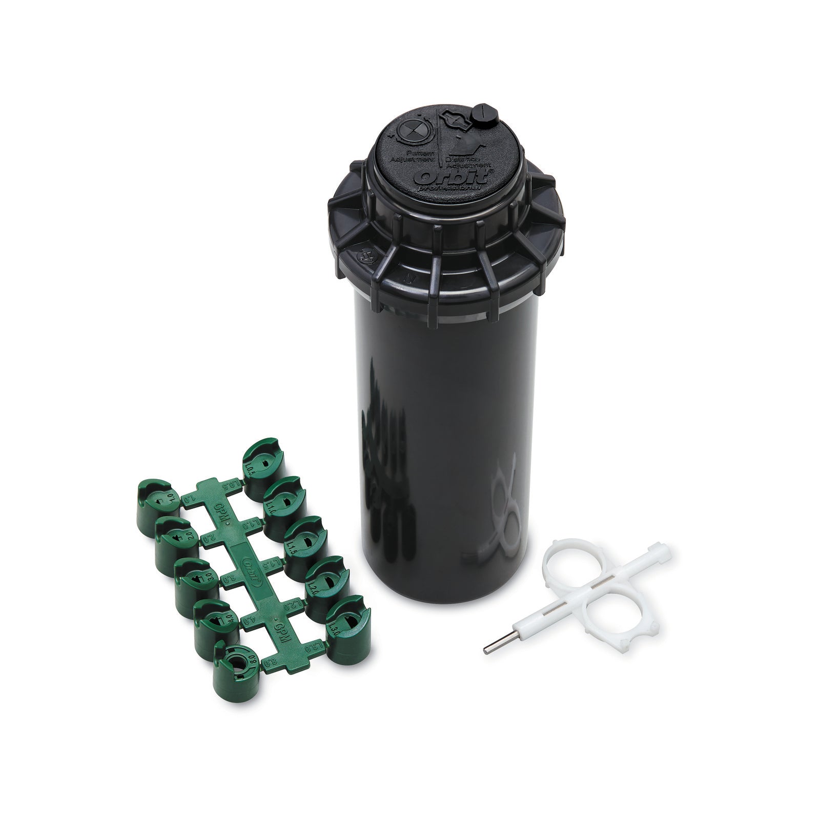 Orbit Voyager II Black Plastic Gear Drive Pop Up Sprinkler Adjustable Spray 55661