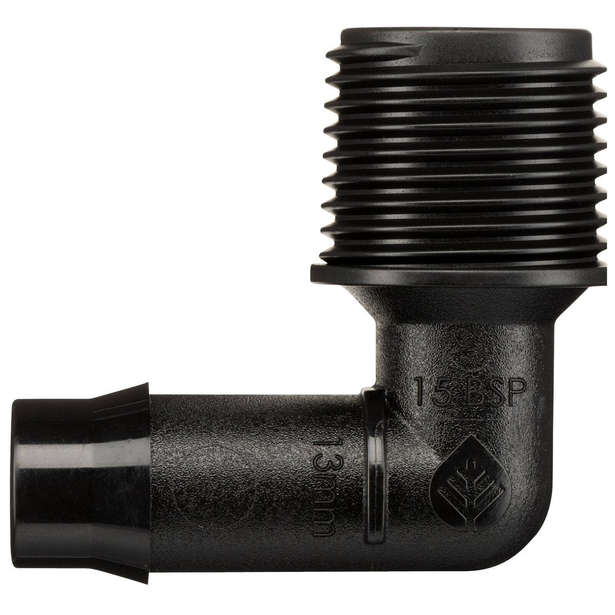 Pope 13mm Barbed x 15mm BSPM Threaded Elbow - 5 Pack - UV Stabilised - SuperSaverAU - view 3