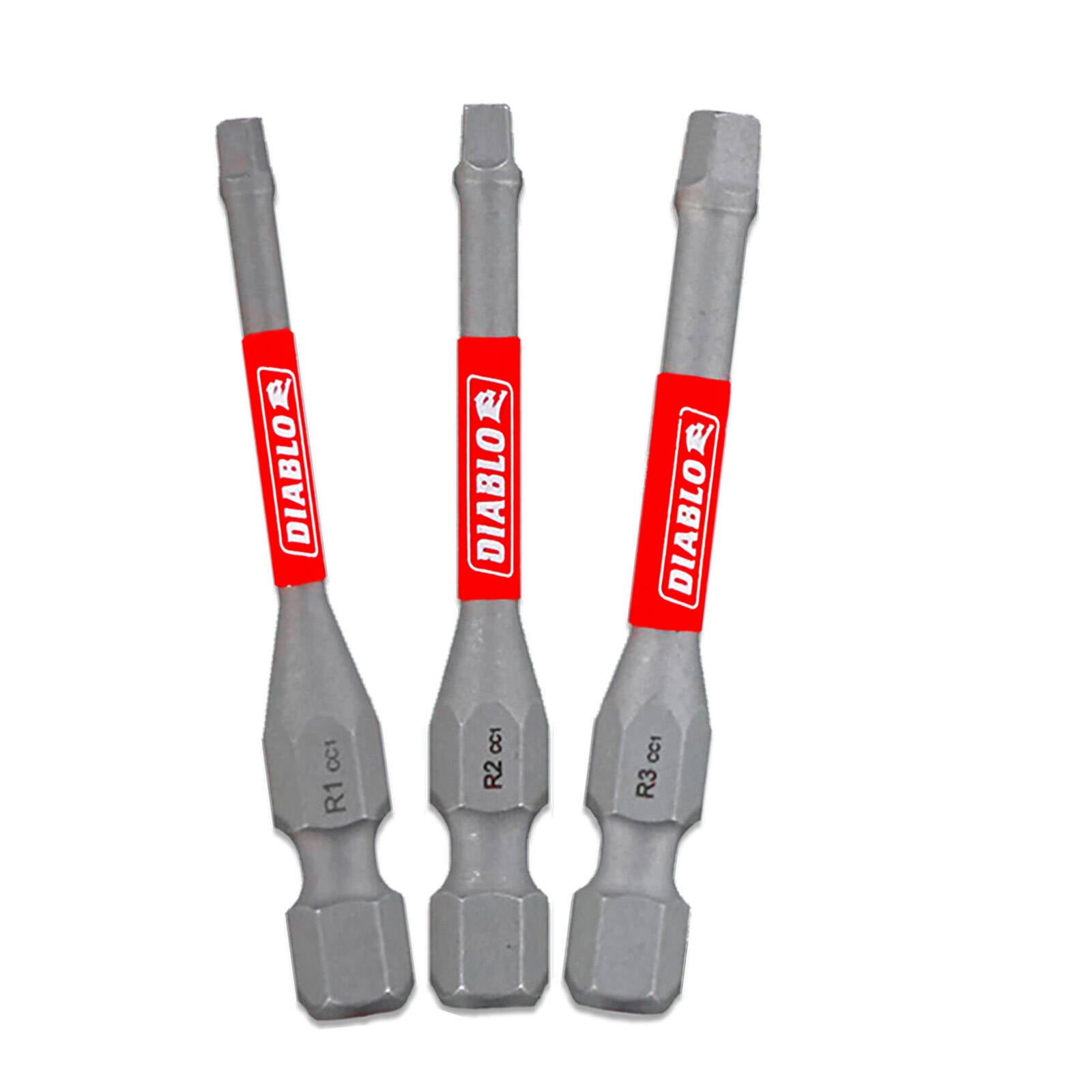 Diablo Square Drive 2" Assorted Power Screwdriver Bit 3 Pack