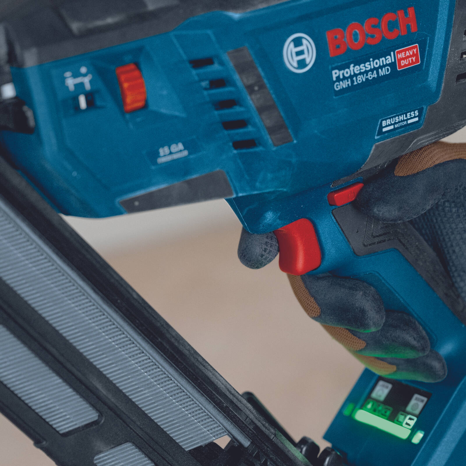 Bosch 18V Professional Cordless Wood Nailer 32-64mm Skin Only GNH 18V-64 MD
