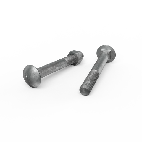 Zenith M12 x 100mm Hot Dip Galvanised Cup Head Bolts Nuts Each - SuperSaverAU - view 1