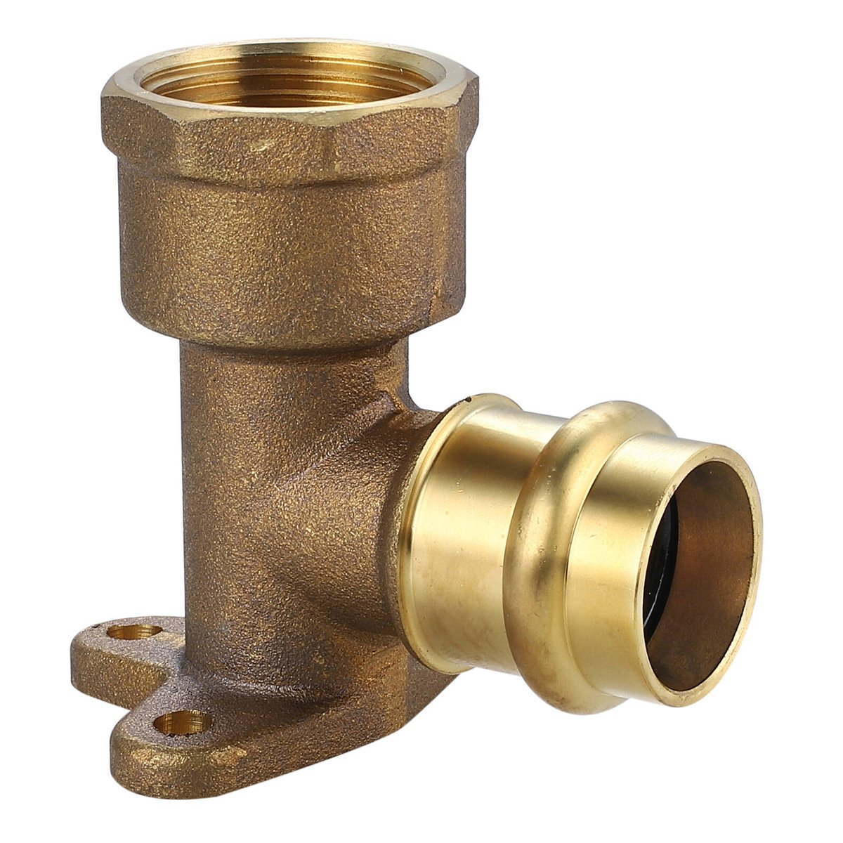 SmarteX-PRESS 20 x 20mm Female Back Plate Elbow, Lead Free Brass
