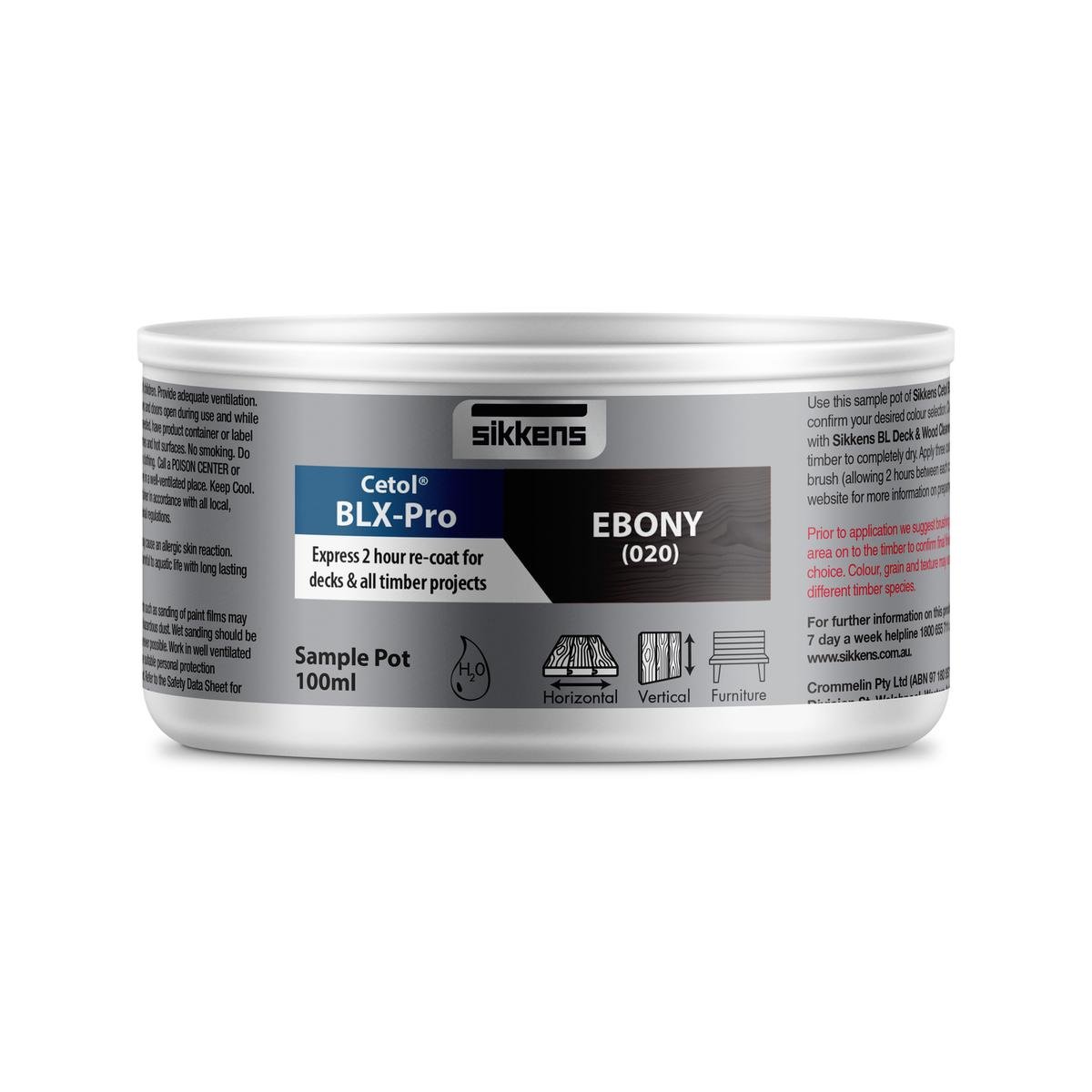 Sikkens Cetol BLX-Pro 100ml Ebony 020 Water-Based Timber Finish