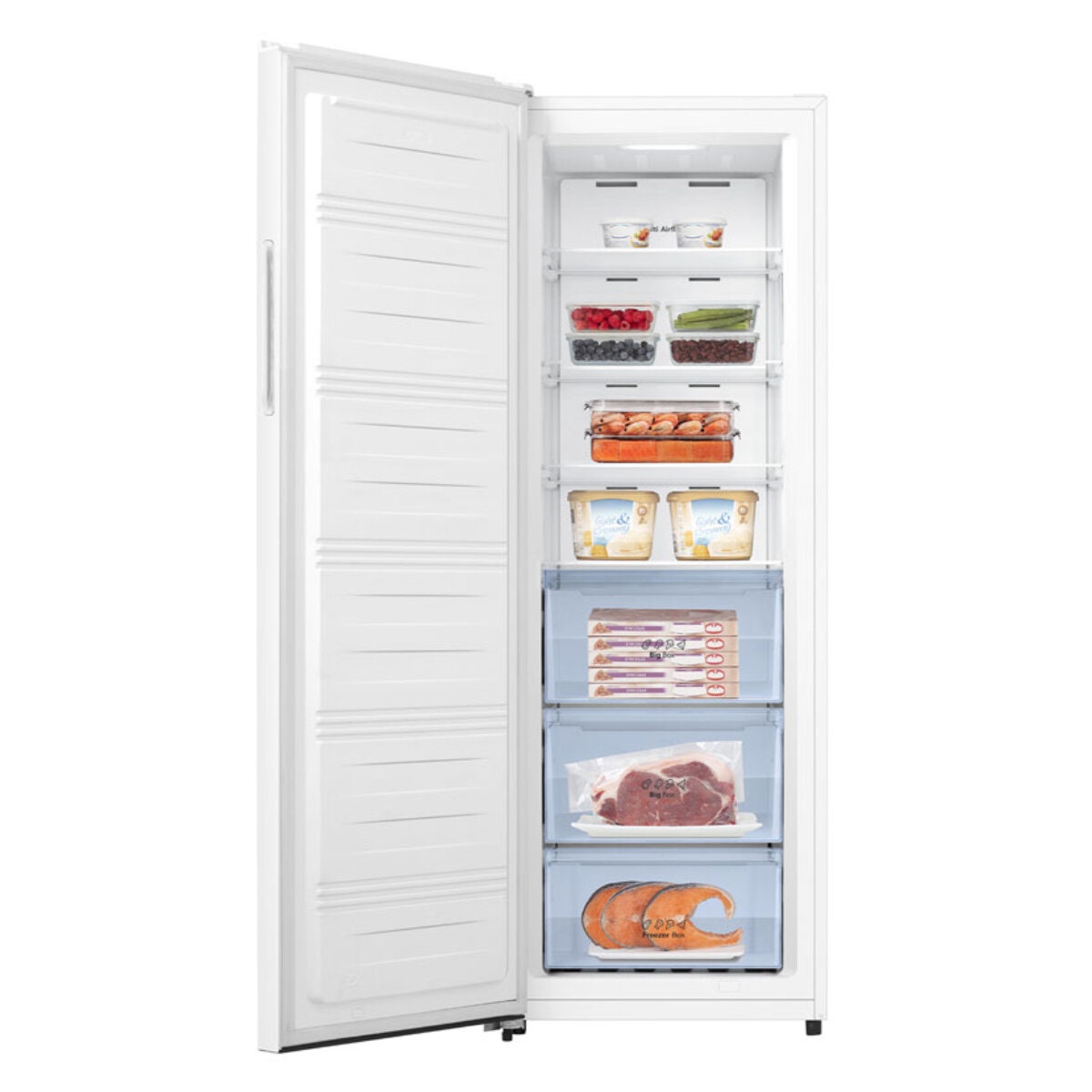 Hisense 240L Upright Hybrid Fridge Freezer - White - Total No Frost, Super Freeze and Super Cool - HRVF240