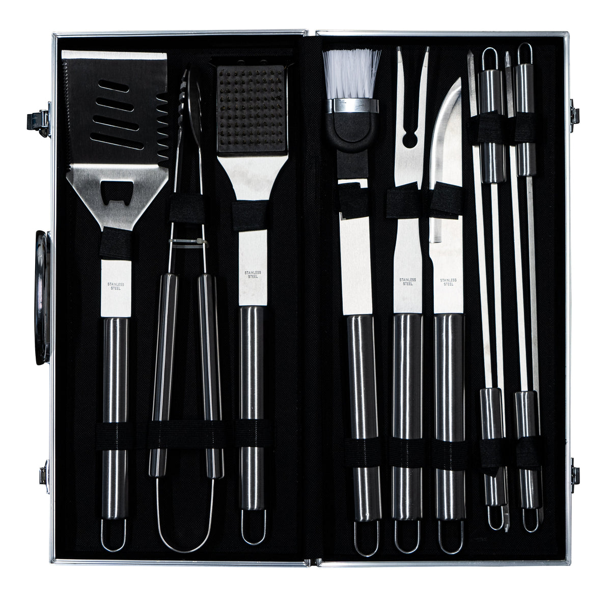 Napoleon 11 Piece Stainless Steel BBQ Tool Set - Suits All BBQs - Stainless Steel Finish - SS11PC