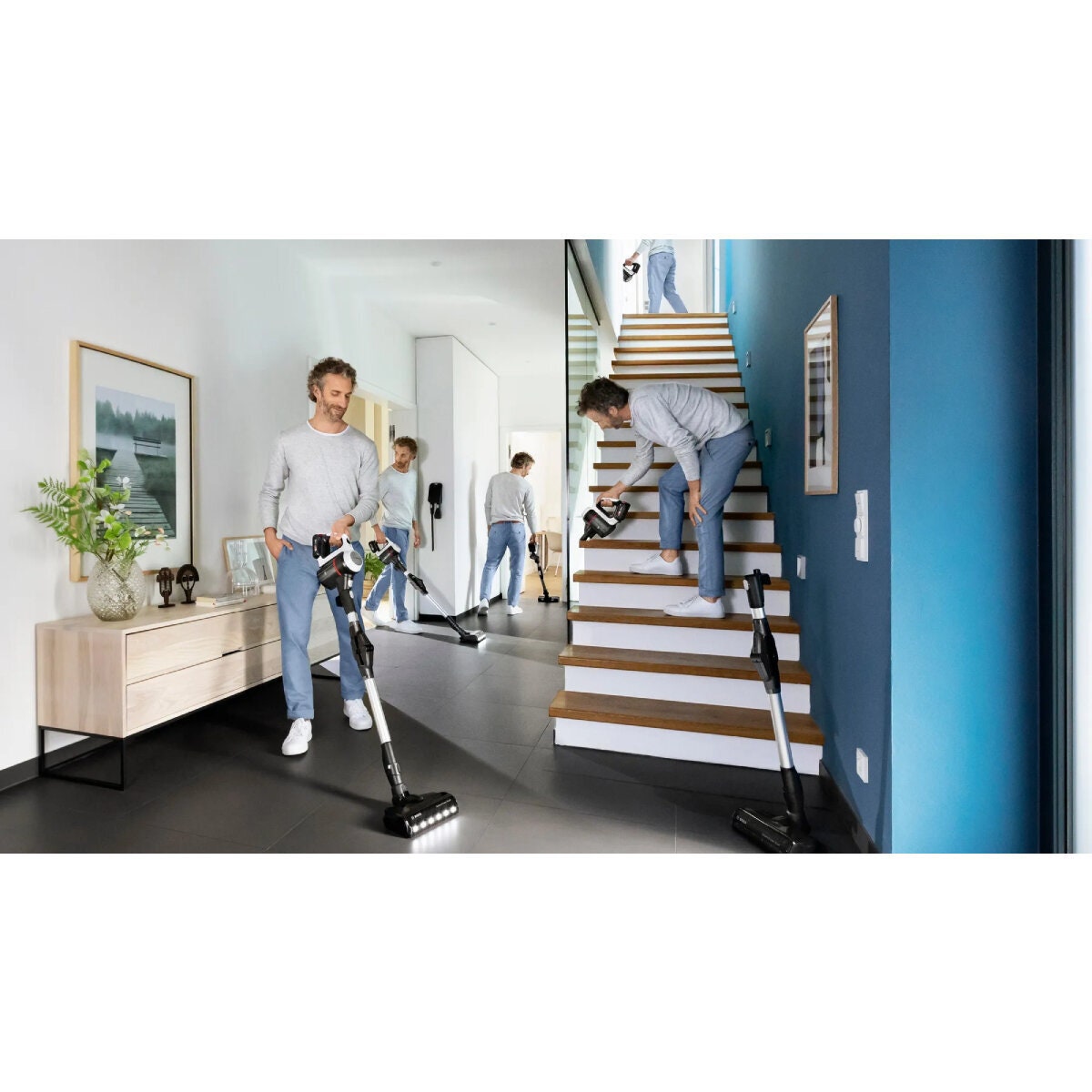 Bosch Unlimited 7 Vacuum Cleaner White - Up to 40 Minutes Runtime - TurboSpin Motor - BCS711WAU