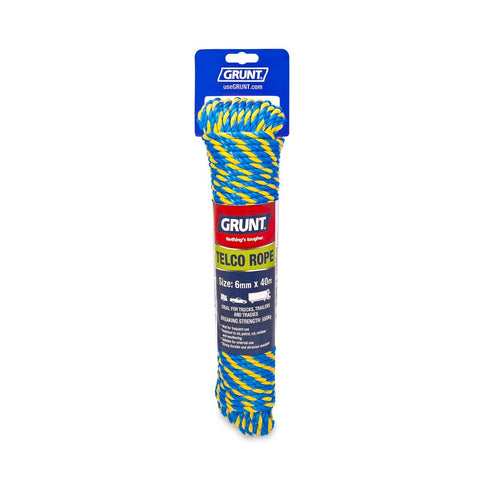 Grunt Telco Rope 6mm x 40m Polypropylene Strong Durable Rope - SuperSaverAU - view 1