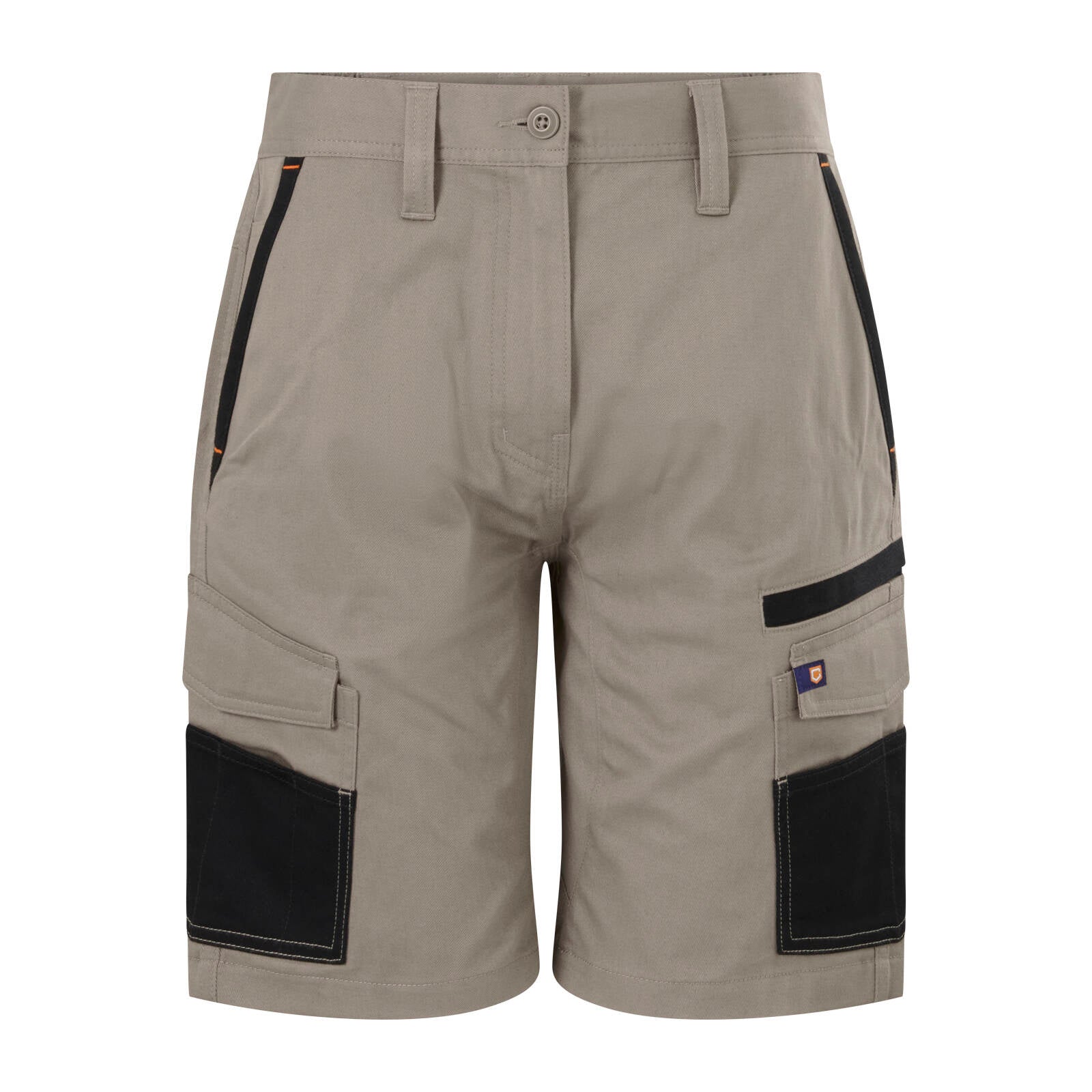 Citeco Women's Mid Shorts Khaki Size 18 - Cotton Stretch Twill