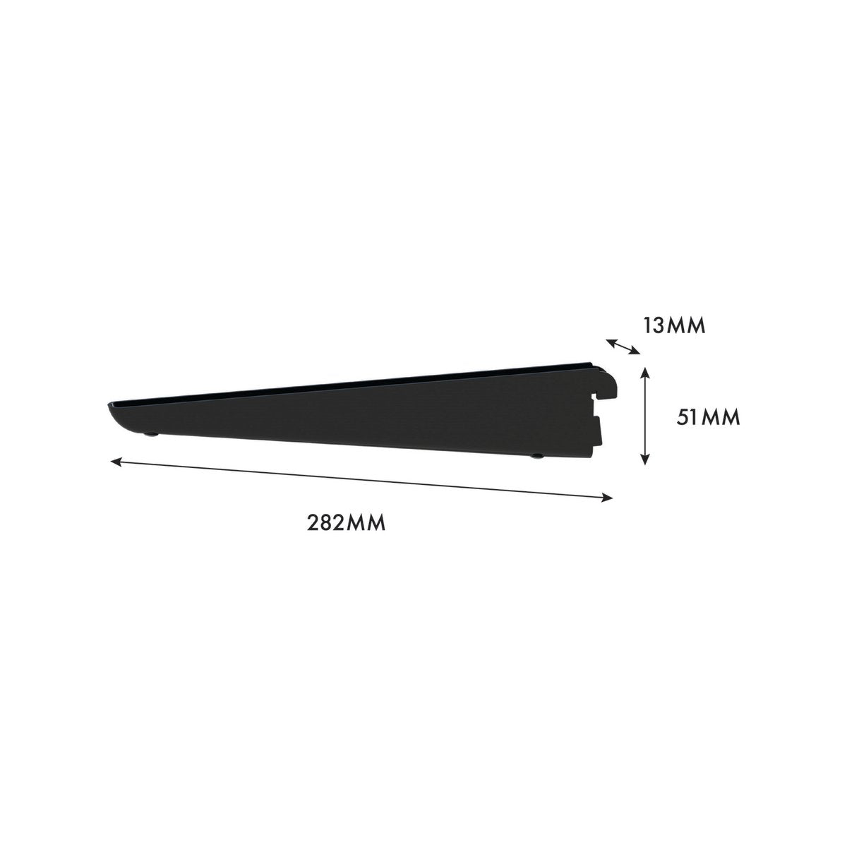 Flexi Storage 270mm Black Double Slot Bracket Steel 40kg Capacity - SuperSaverAU - view 4