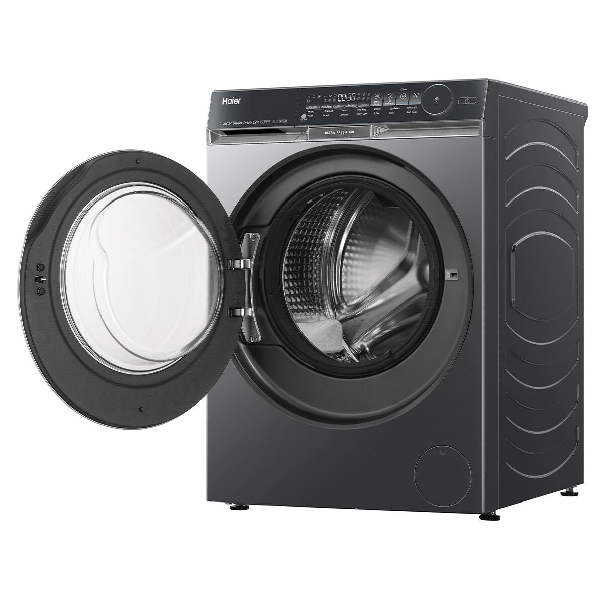 Haier 500 Series 12kg Front Loader - Black, Ultra Fresh Air, UV Protect, 5 Star Energy - HWF12DB1