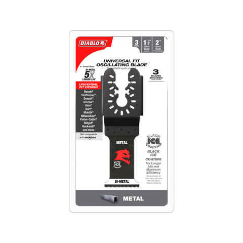 Diablo 32mm Universal Fit Bi-Metal Multi-Tool Blades for Metal, 3 Pack