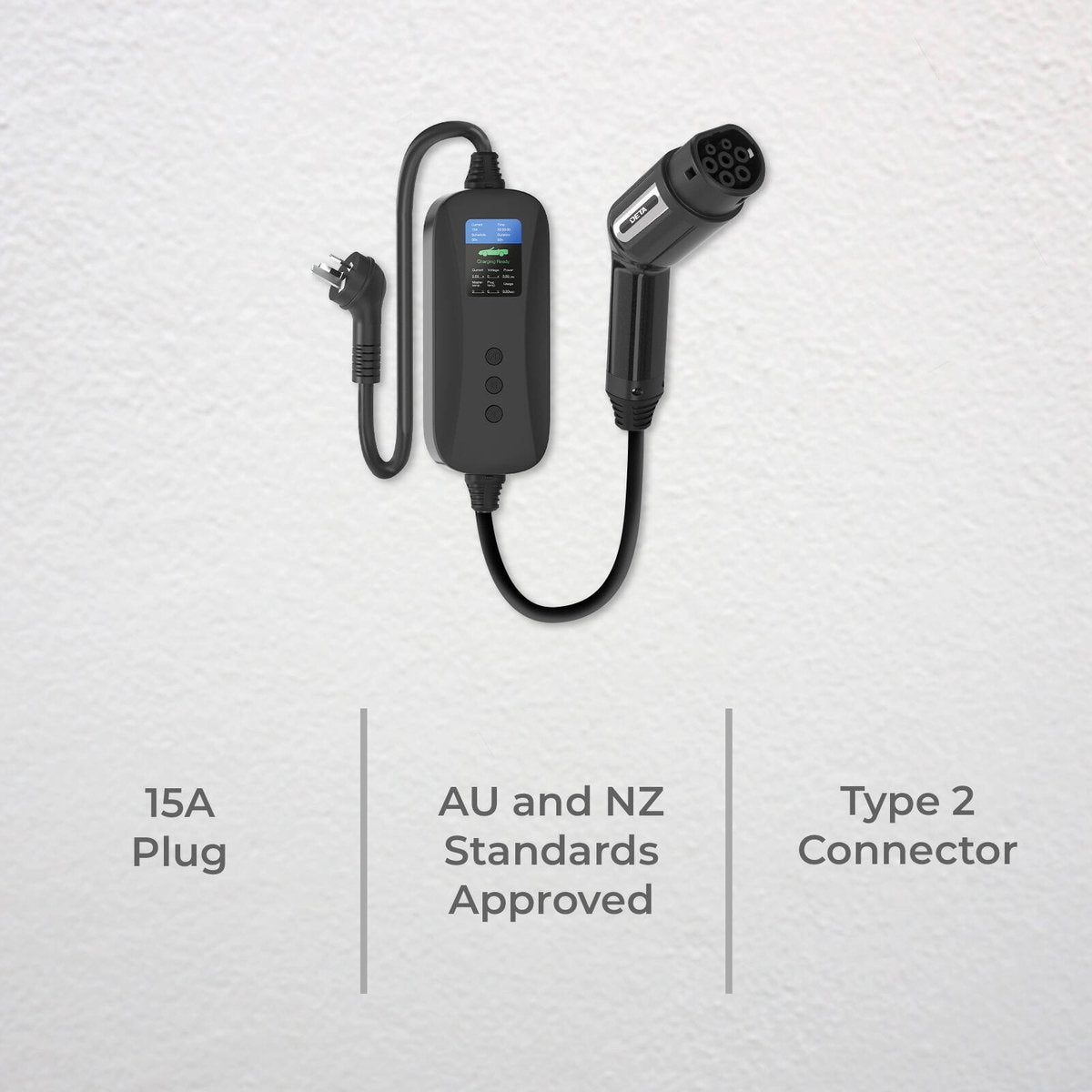 Deta 3.6kW 15A Portable EV Charger with 5m Cable DEVP15B
