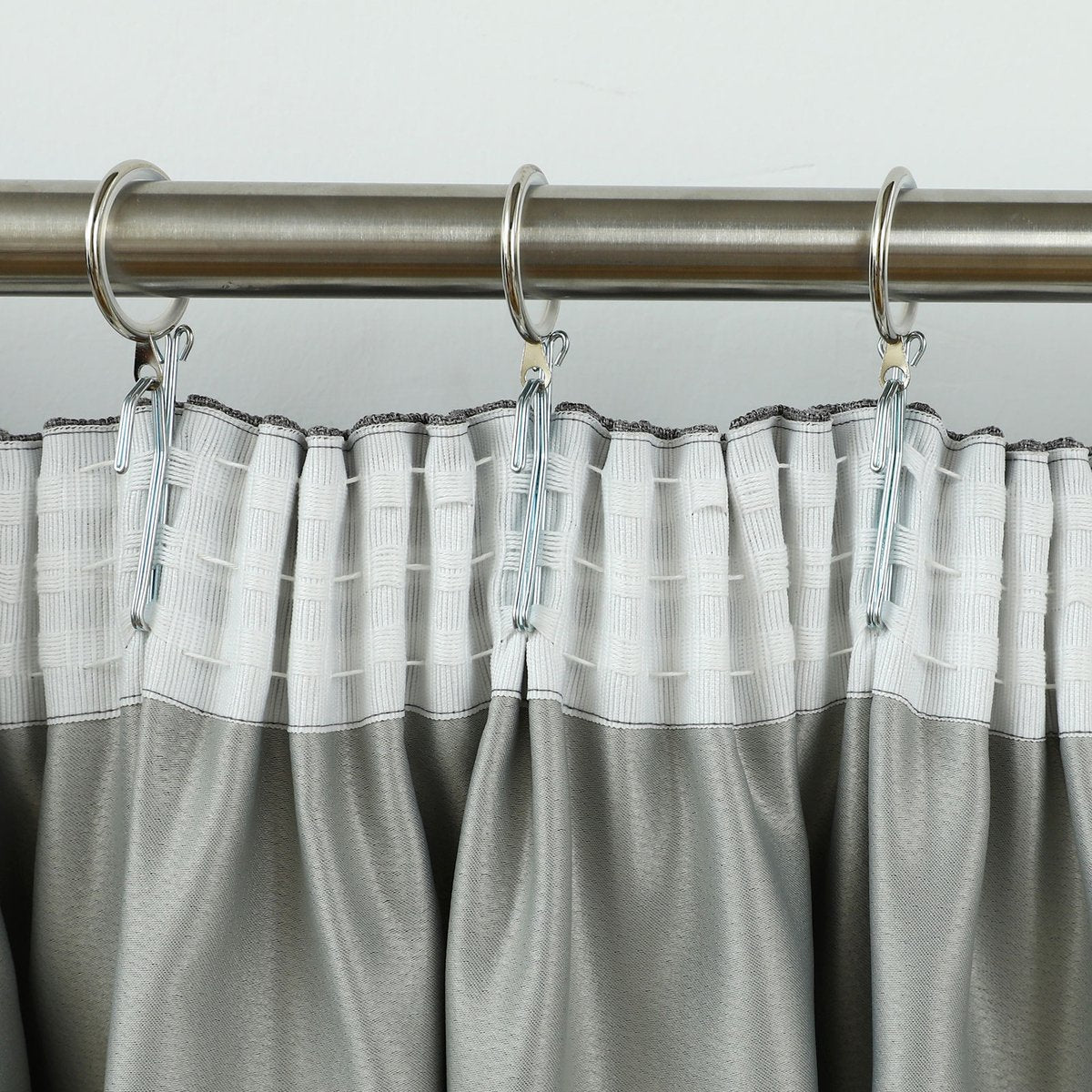 Windoware 25mm Slip In Curtain Hooks Shiny Metal - 14 Pack