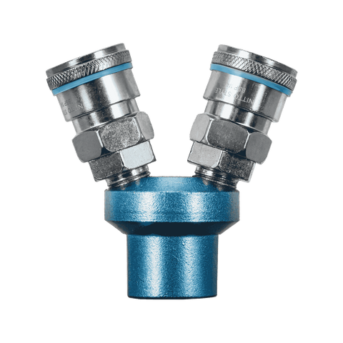 Powerfit Nitto Style 1/4" Female 2-Way Splitter Coupler PN2SC