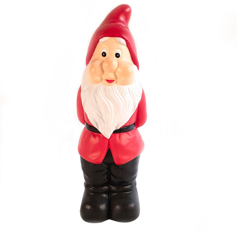 Northcote Pottery 30cm Red and Black Ceramic Gnome Garden Statue
