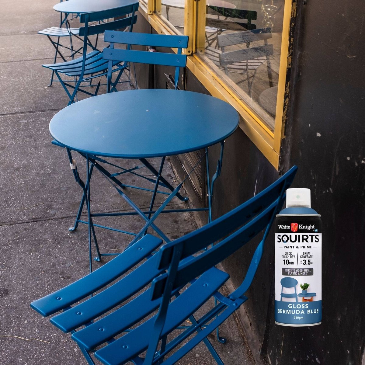 White Knight Squirts Bermuda Blue Gloss Spray Paint 310g Durable Finish - SuperSaverAU - view 4