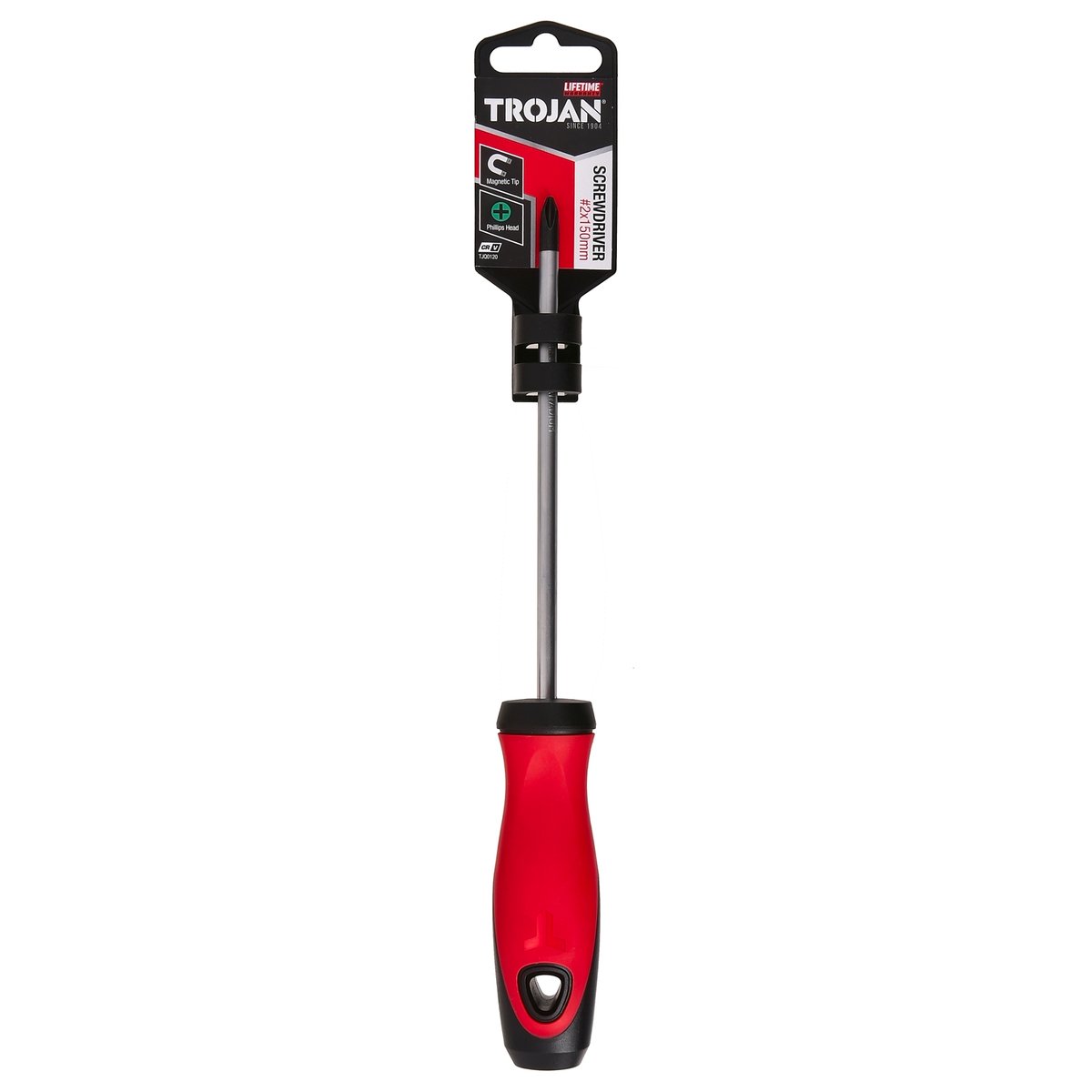 Trojan 150mm No 2 Phillips Screwdriver - Red and Black - Magnetic Tip - SuperSaverAU - view 5