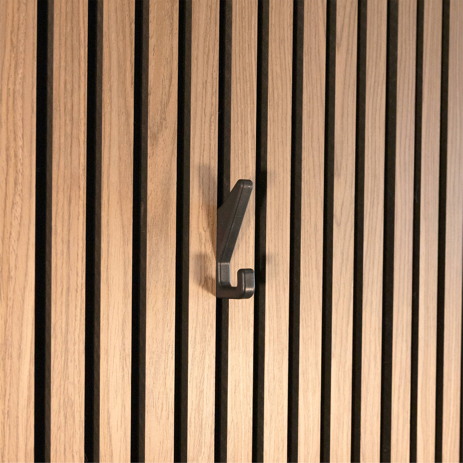 MODE Acoustic Panelling Hat & Coat Hooks - 2 Pack, Black