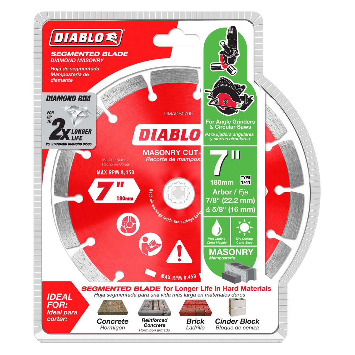 Diablo Diamond Disc 7" Diamond Segmented Cut Off - High-Performance Blade - SuperSaverAU - view 1