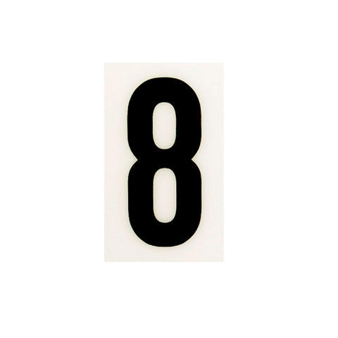 Sandleford 85mm White Self Adhesive House Number 8 Polycarbonate Gloss Weather Resistant