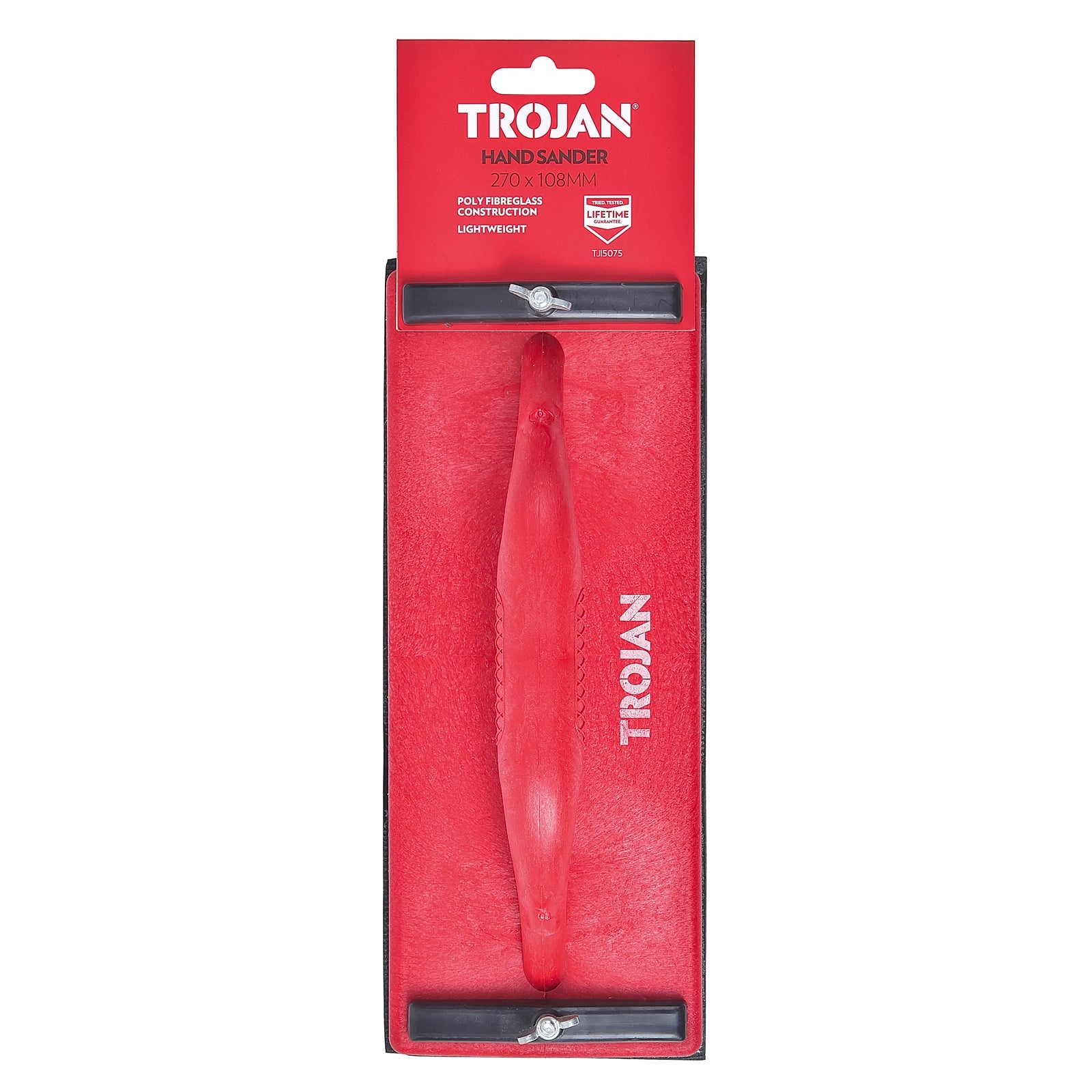 Trojan 270 x 108mm Hand Sander, Poly Fibreglass, Ribbed Grip