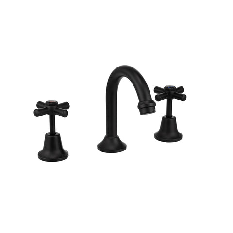 Mondella Centro Matt Black Lead Free Brass Basin Set 7L/min 4 Star WELS