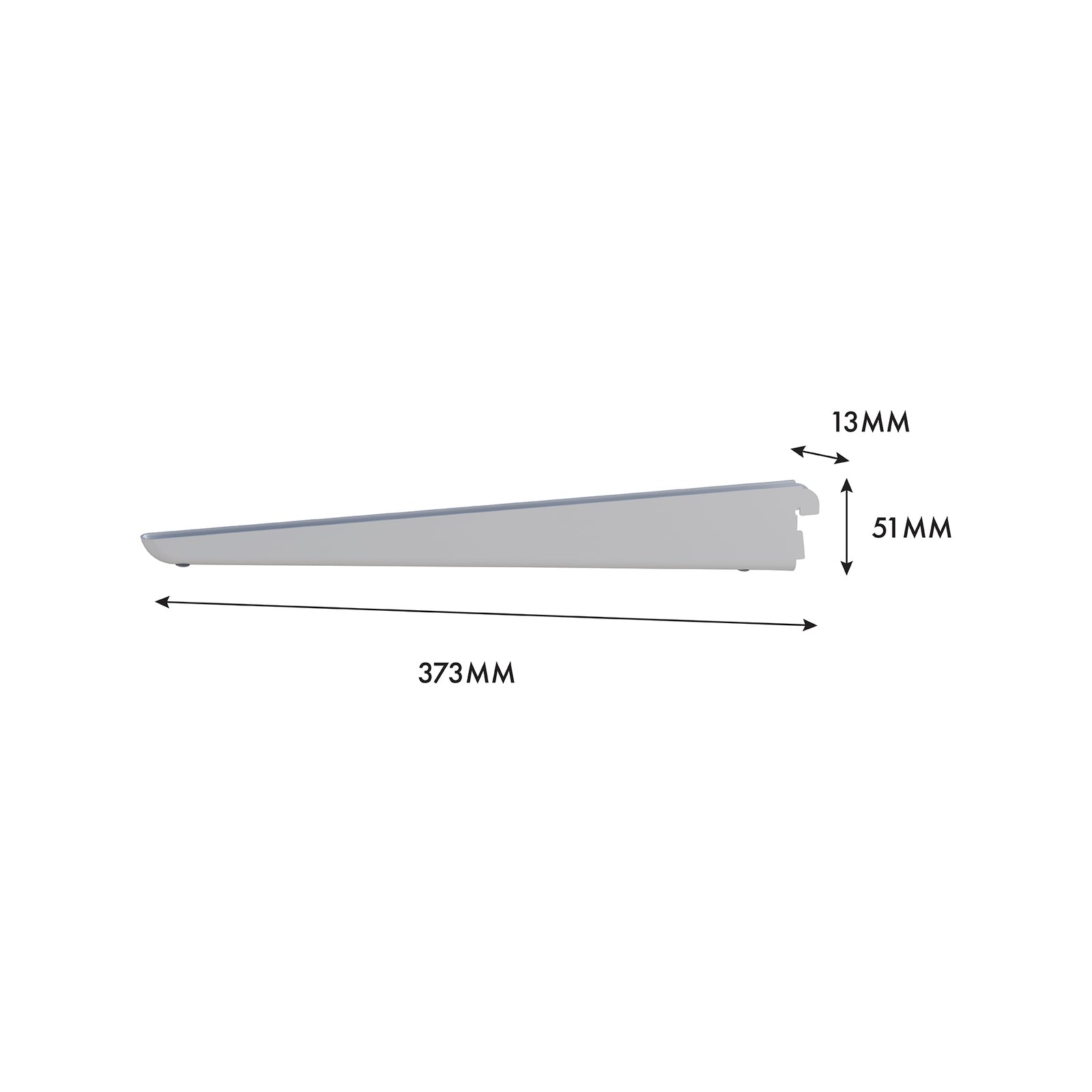 Flexi Storage Home Solutions 360mm White Double Slot Bracket Steel 40kg