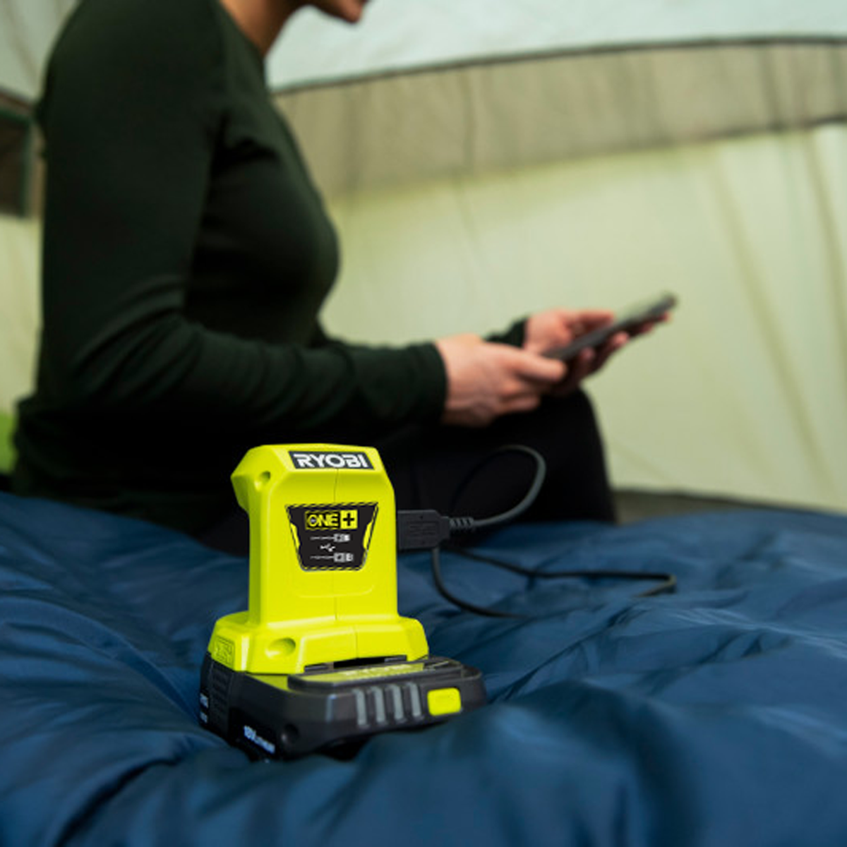 Ryobi 18V ONE+ Compact USB Power Source - Portable Charging Solution - 76mm x 81mm x 93mm - SuperSaverAU - view 3