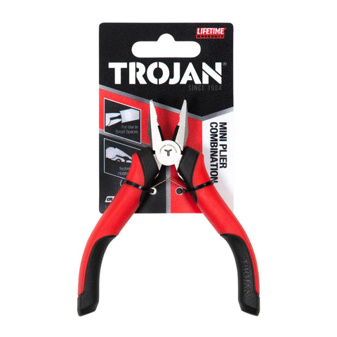 Trojan Mini CRV Combination Plier Red and Black