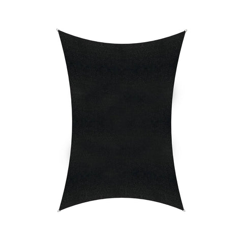 Coolaroo 5x3m Rectangle Graphite Shade Sail - HDPE - UV Protection - SuperSaverAU - view 1