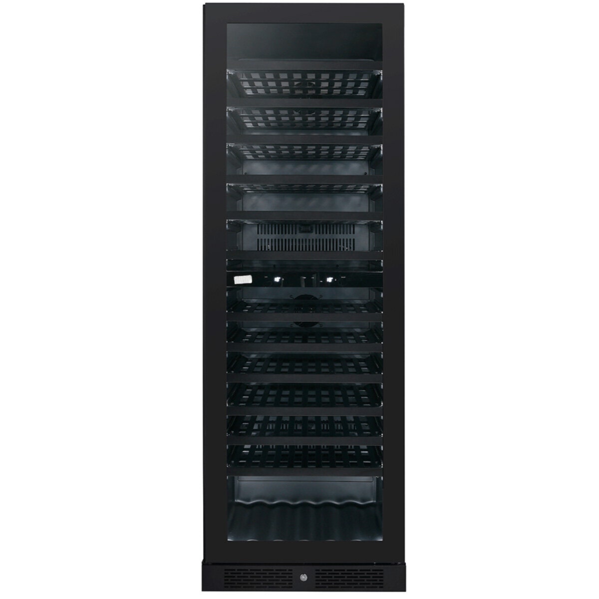 Artusi 125 bottle dual zone wine cellar - matte black, UV protected glass door, touch controls - AWC154BV